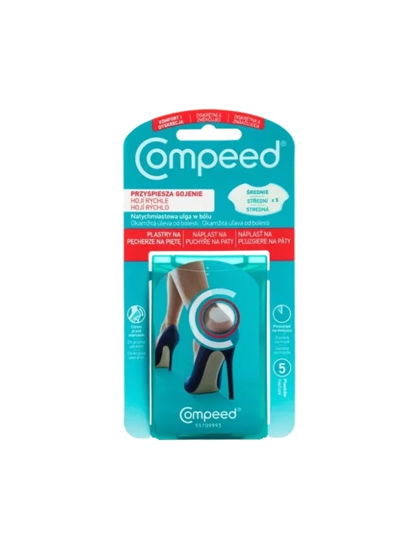 Compeed Plastry na pęcherze na piętach 5 sztuk