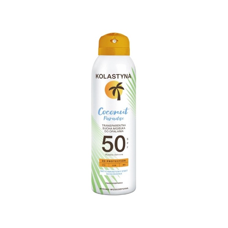Kolastyna Coconut Paradise transparante droge zonbruiningsmist SPF50 150 ml