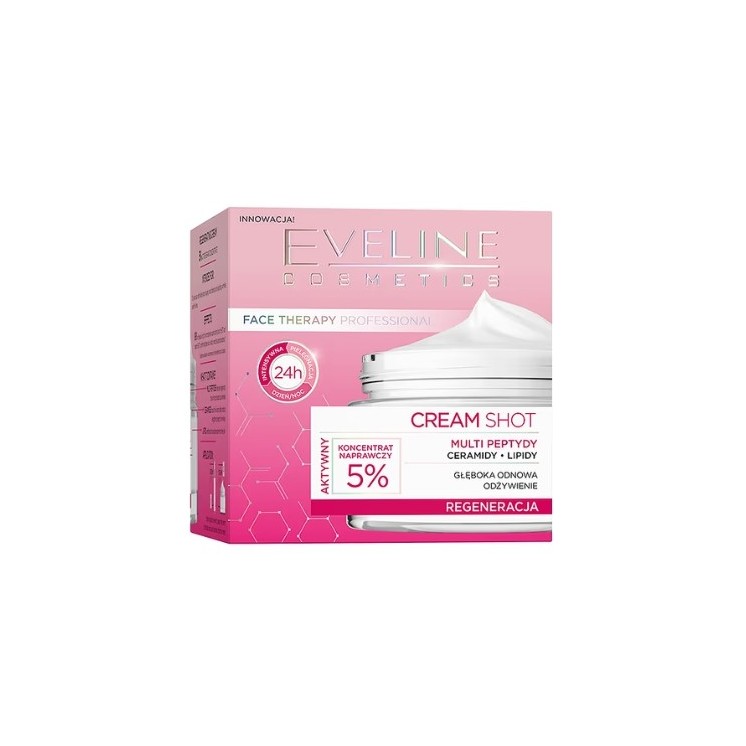 Eveline Cream Shot regenerierende Gesichtscreme 5 % Reparaturkonzentrat 50 ml