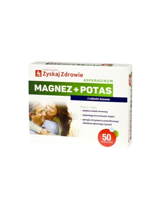 Asparaginum Magnez + Potas 50 tabletek