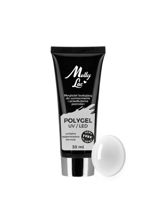 MollyLac Polygel akrylożel budujący HEMA/Di-HEMA Free Nr /01/  Clear 30 ml 