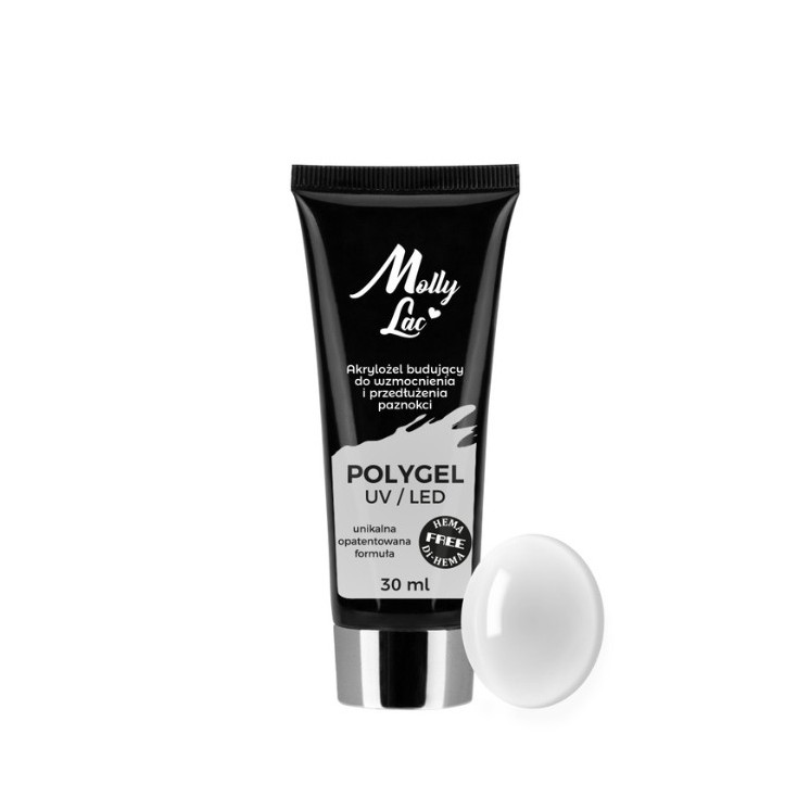 MollyLac Polygel Aufbau-Acrylgel HEMA/Di- HEMA Free Nr. /01/ Clear 30 ml