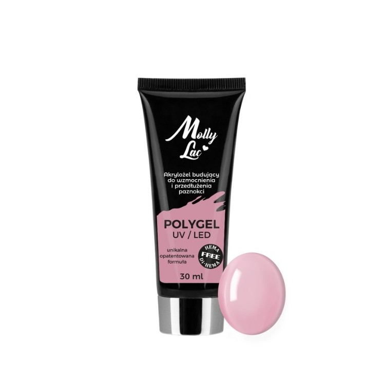 MollyLac Polygel opbouwacrylgel HEMA/Di- HEMA Free Nr. /06/ Frans Pink 30 ml