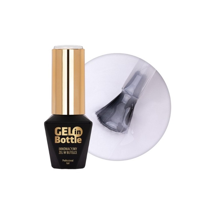 MollyLac Gel in bottle Nagelgel in flesje met multifunctioneel penseel White Angel 10 g
