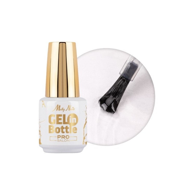 MollyLac Pro Salon Gel in der Flasche Nagelgel in der Flasche mit Multifunktionsbürste Clear 15 g
