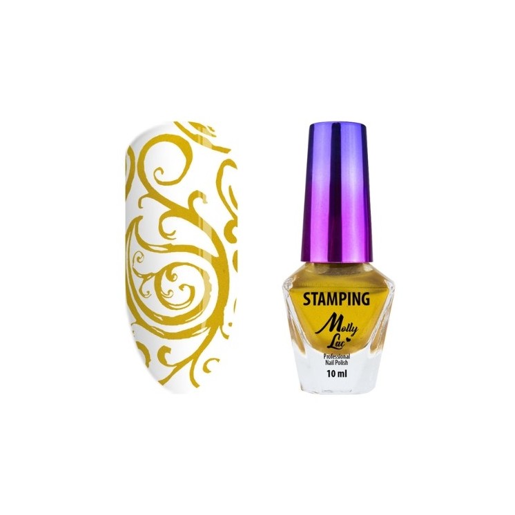 MollyLac Stempel- und Stempellack Nr. 4 Gold 10 ml