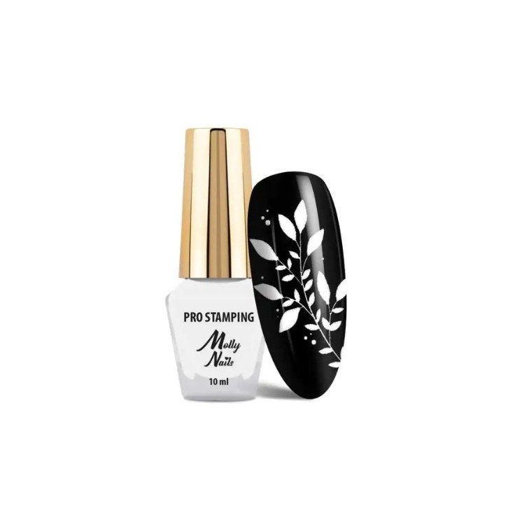 MollyLac Pro Nails Stamping and Stamping Varnish No. 1 White 10 ml