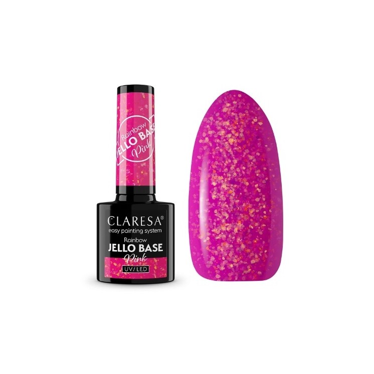 Claresa Hybrid Nail Base Rainbow Jello Base 5 g Pink