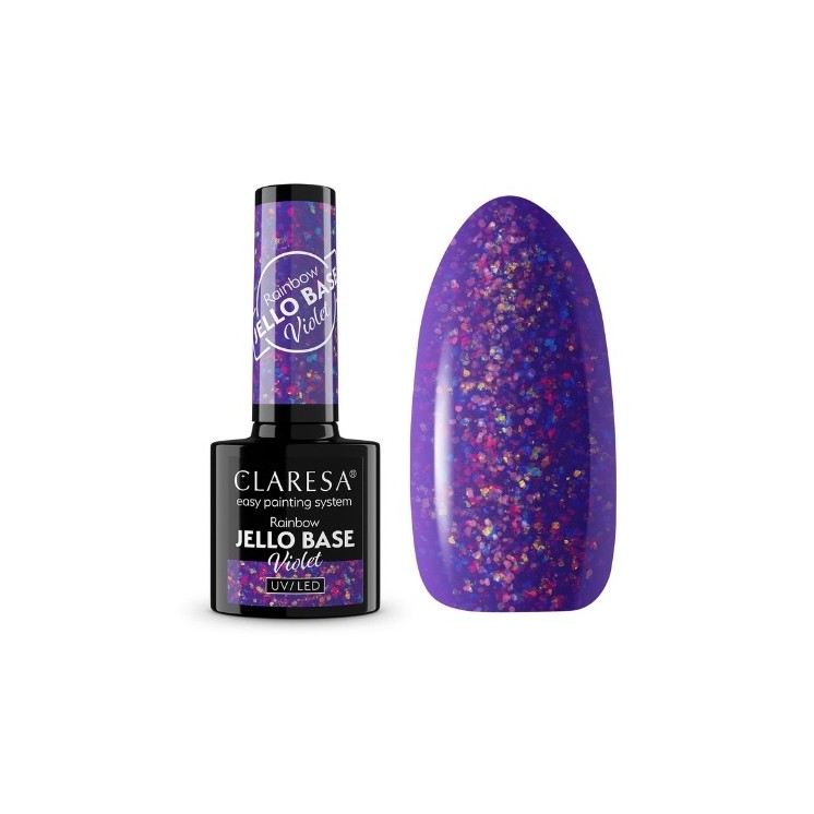 Claresa Hybrid Nail Base Rainbow Jello Base 5 g Violet
