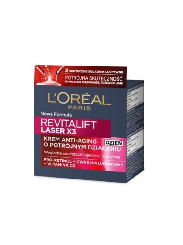 L'oreal Revitalift Laser 3X Krem do twarzy na dzień 50 ml