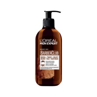 L'oreal Men Expert Barber Club зволожуючий Очищаючий гель для миття бороди/обличчя та волосся з маслом кедра 250 мл