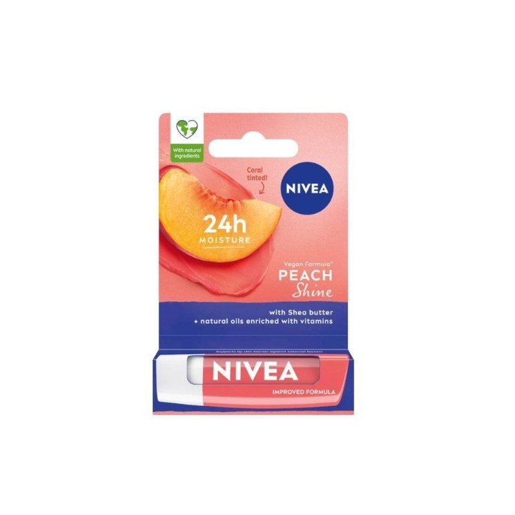 Nivea Peach Shine verzorgende lippenstift 4,8 g