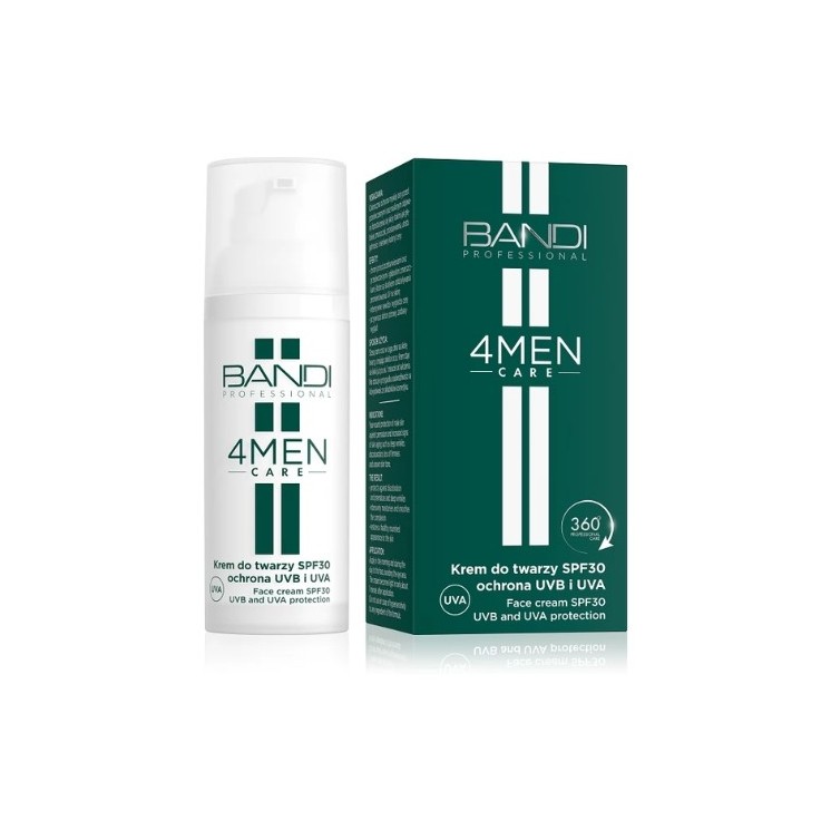 Bandi 4Men Care Крем для обличчя SPF30 UVB UVA захист 50 мл