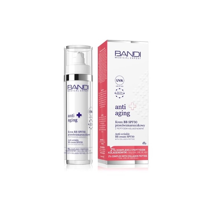 Crème BB anti-âge Bandi Medical Expert SPF30 anti-rides aux peptides de collagène 50 ml