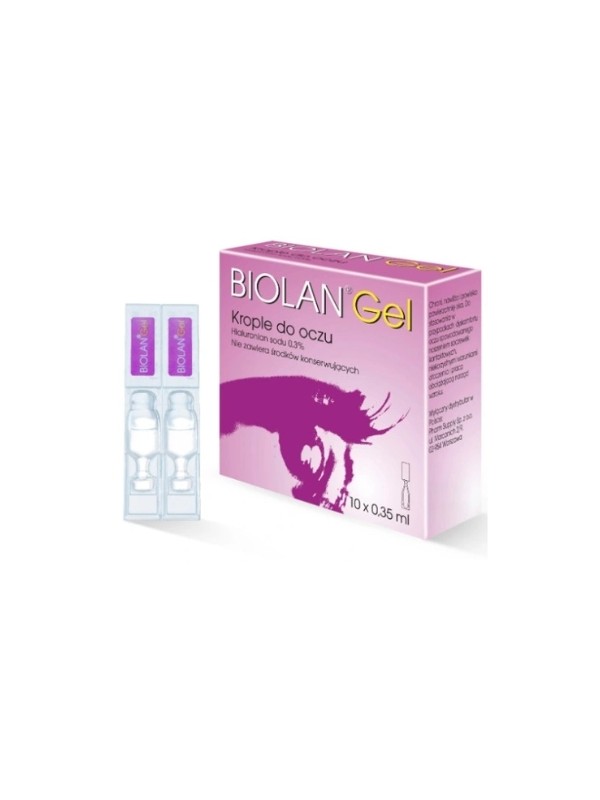 Biolan Gel 0,3%, krople do oczu 10 minimsów po 0,35 ml