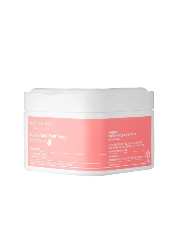 Mary&May Hyaluronic Panthenol Hydra Mask Zestaw Nawilżających Masek do Twarzy 30 sztuk