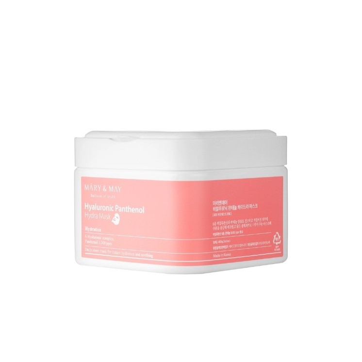 Mary&May Hyaluronic Panthenol Hydra Mask Набір зволожуючих масок для обличчя 30 штук