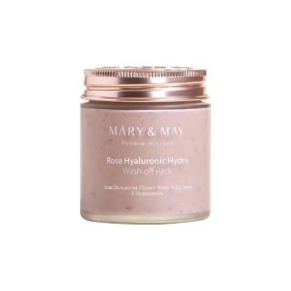 Зволожуюча маска з глиною Mary&May Rose Hyaluronic Hydra Wash off Pack 125 г