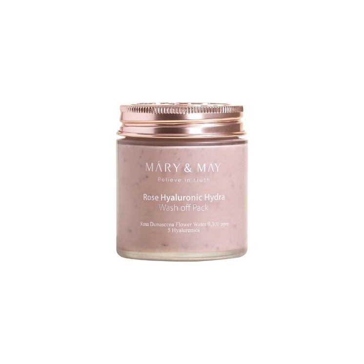 Зволожуюча маска з глиною Mary&May Rose Hyaluronic Hydra Wash off Pack 125 г