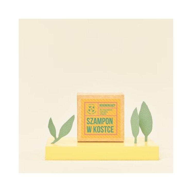 Mydlarnia Cztery Szpaki Eucalyptus Lemon Shampoo Bar Regenerating 75 G