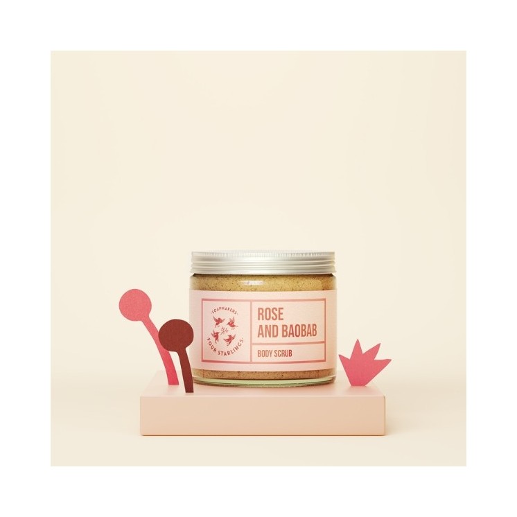 Mydlarnia Cztery Szpaki Zucker- Peeling Rose und Baobab 250 ml