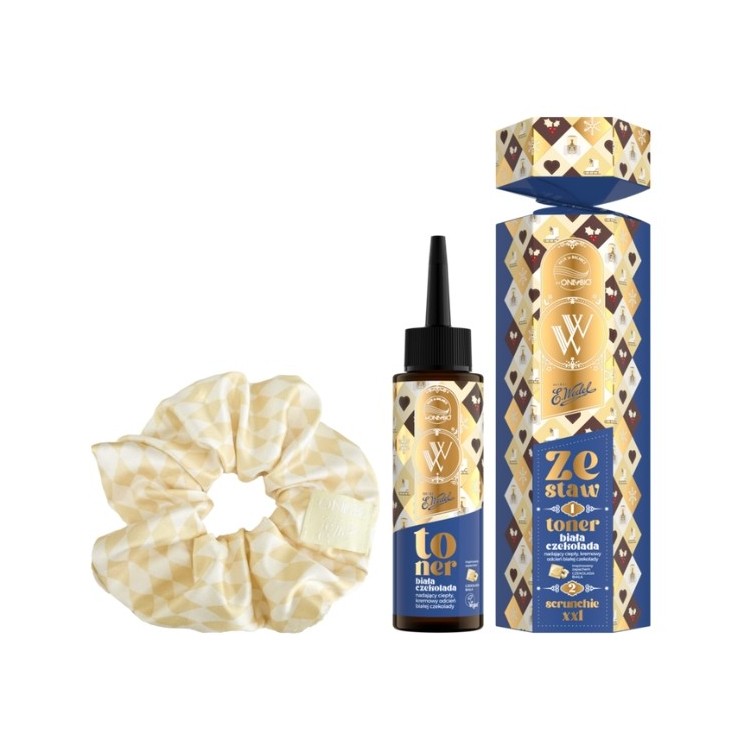OnlyBio x Wedel Hair in Balance Kerstset Toner + Scrunchie XXL Witte Chocolade