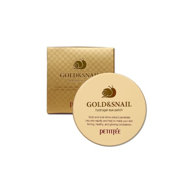 Гелеві подушечки під очі Petitfee Gold & Snail Hydro 60 шт