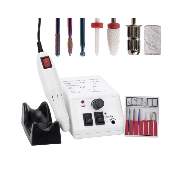 15-W manicure Fräsmaschine mit einem Satz No Name DM298-Fräsern, weiß