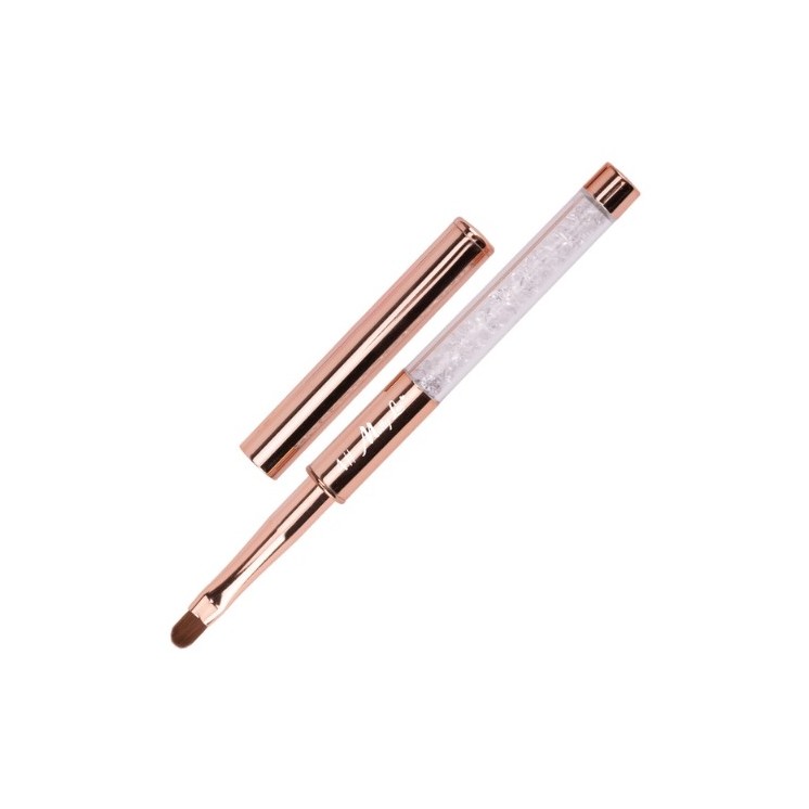 Molly Nails Ovale golden gelborstel met strasssteentjes, borstellengte 7 mm, maat nr. 3