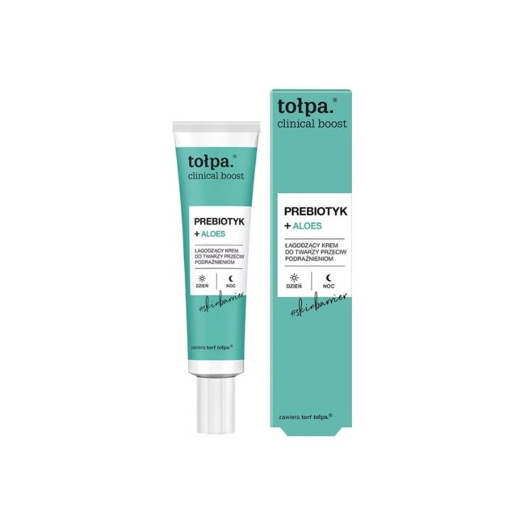 Tołpa Clinical Boost Soothing Заспокійливий крем для обличчя з пребіотиком і алое 40 мл