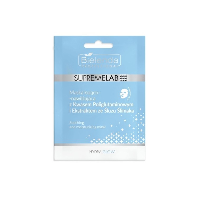 Bielenda Professional SUPREMELAB Заспокійлива та зволожуюча маска з поліглутаміновою кислотою та екстрактом слизу равлика 1 шт.