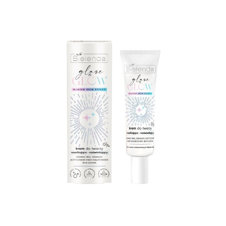 Bielenda Glaze & Glow Зволожуючий і освітлюючий крем з ефектом glazed skin 50 мл