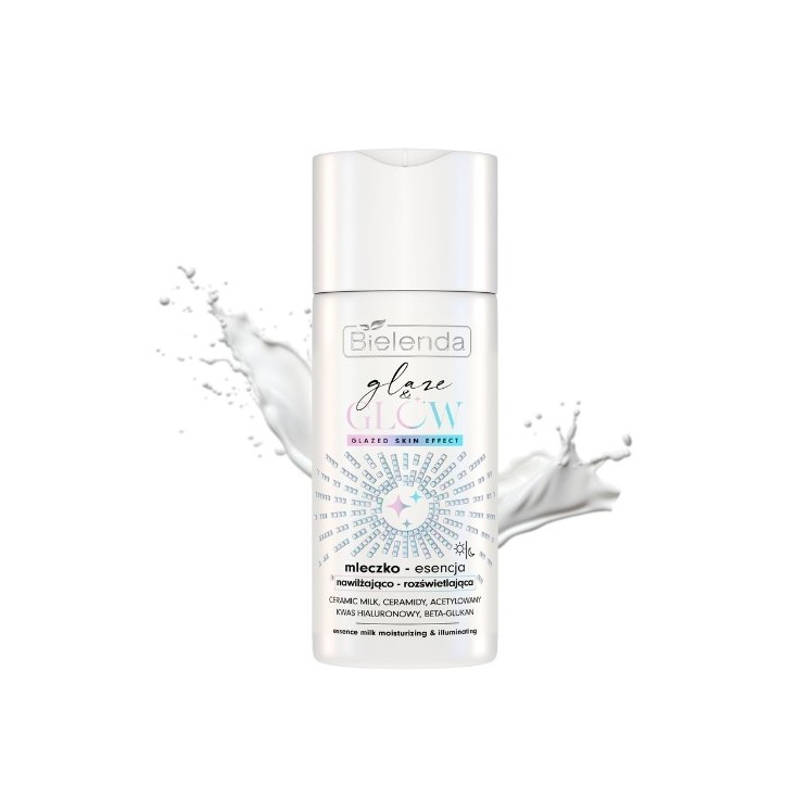 Bielenda Glaze & Glow Milk - зволожуюча та освітлююча есенція з ефектом glazed skin 120 мл