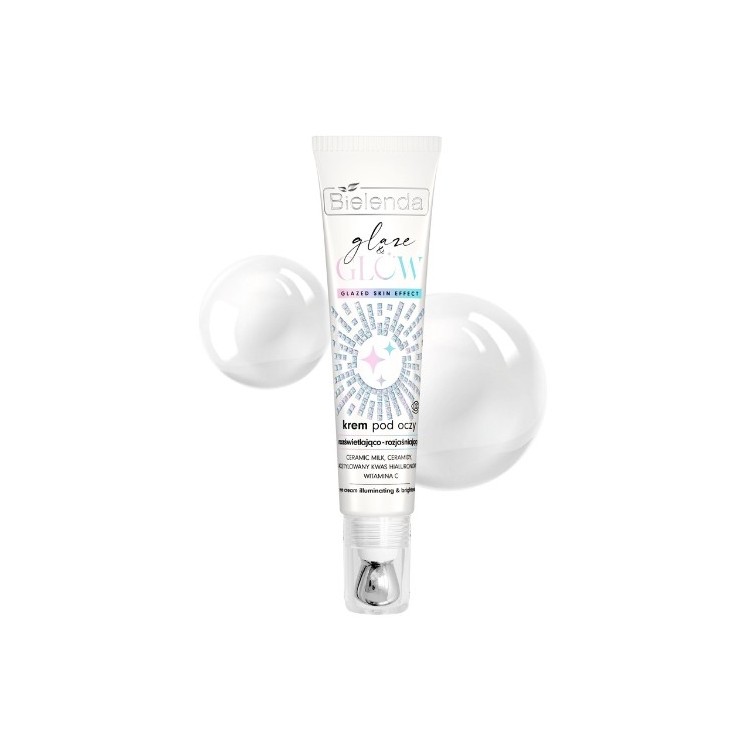 Bielenda Glaze & Glow Освітлюючий і освітлюючий крем для очей з ефектом glazed skin 15 мл