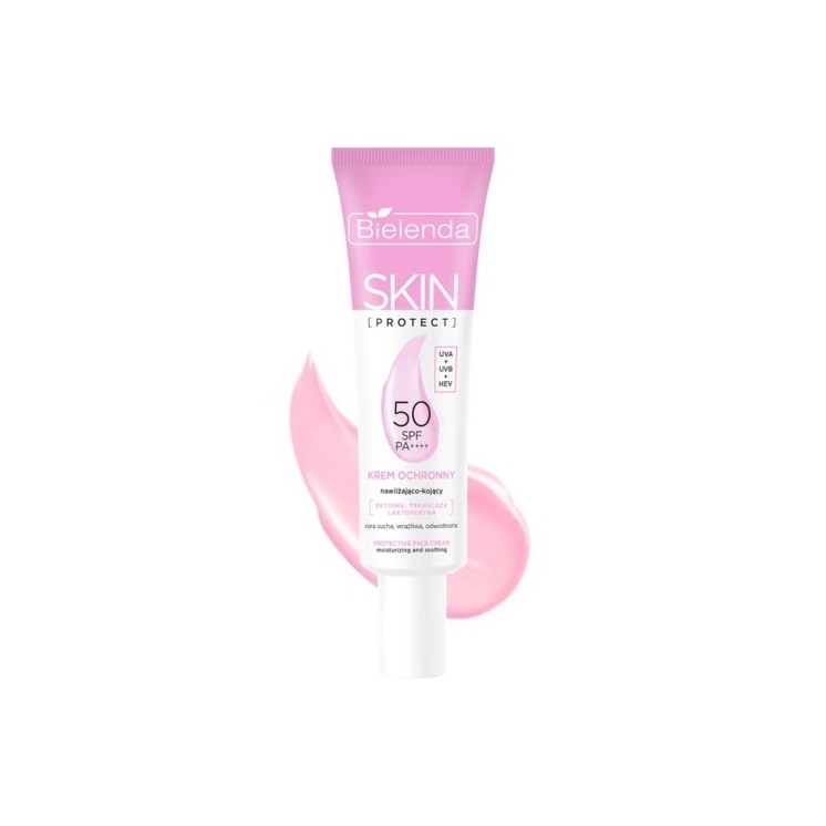 Bielenda SKIN PROTECT Beschermende crème SPF 50 hydraterend en verzachtend PA++++, UVA + UVB + HEV 40 ml