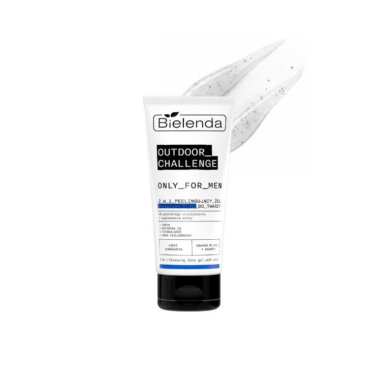 Bielenda Only For Men OUTDOOR CHALLENGE Peeling-Reinigungsgel für das Gesicht 2 in 1 150 g