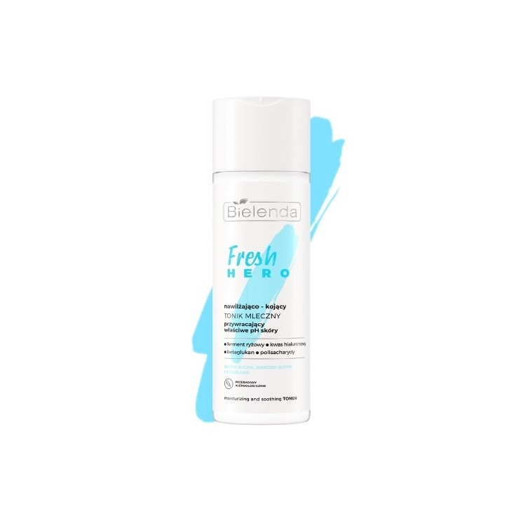 Bielenda Fresh HERO Зволожуючий і заспокійливий молочний тонік, що відновлює pH шкіри, 200 мл