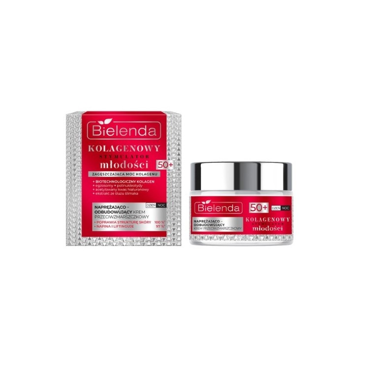 Bielenda Collagen Youth Stimulator Підтягуючий і відновлюючий крем проти зморшок 50+ 50 мл