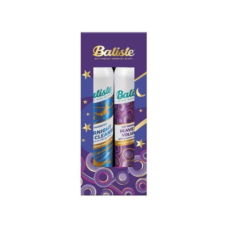 BATISTE Weihnachtsset Heavenly Volume Trockenshampoo 200 ml + Overnight Light Cleanse 200 ml