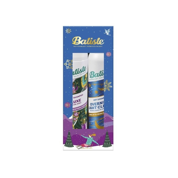 Сухий шампунь BATISTE Christmas Set Luxe 200 мл + нічне Light очищення 200 мл