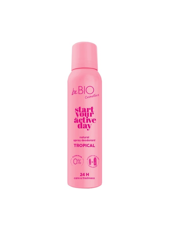 BeBio Start your active day Naturalny dezodorant w sprayu Tropical 125 ml