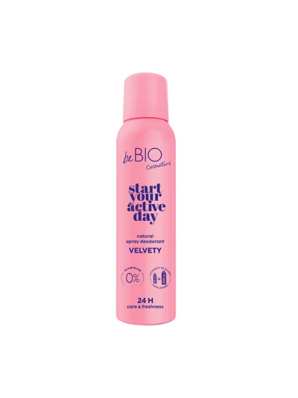 BeBio Start your active day Naturalny dezodorant w sprayu Velvety 125 ml