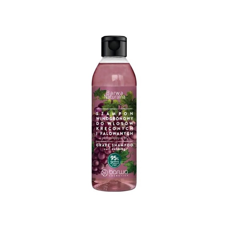 Barwa Grape Shampoo voor krullend en golvend haar Barwa Naturalna 300 ml