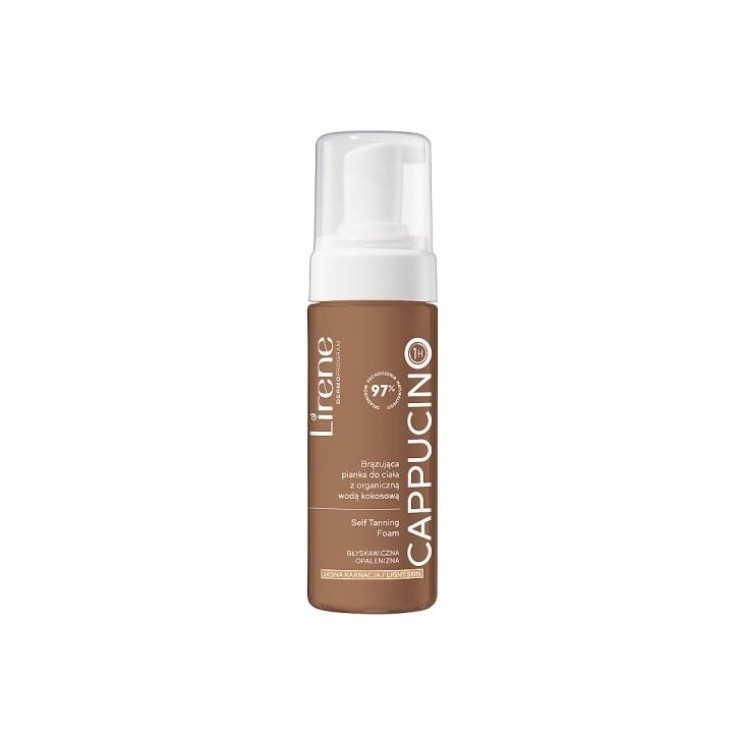 Бронзова пінка для тіла Lirene Self Tanning Bronzing з органічною кокосовою водою Cappucino 150 мл