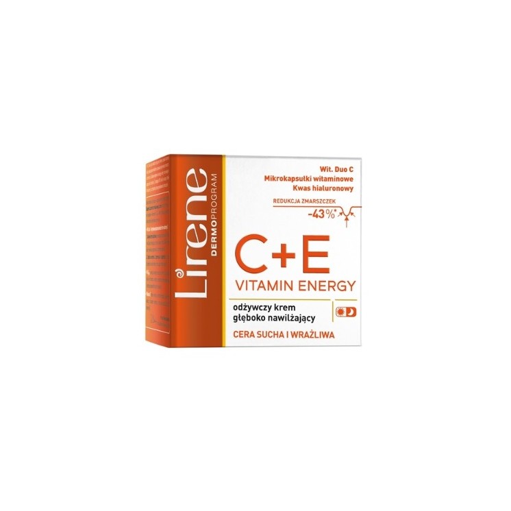 Lirene Vitamin Energy C+E voedende diep hydraterende crème 50 ml