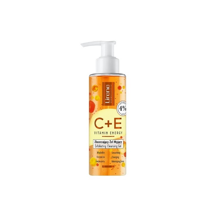 Lirene C+E Vitamin Energy exfoliërende gezichtswasgel 145 ml
