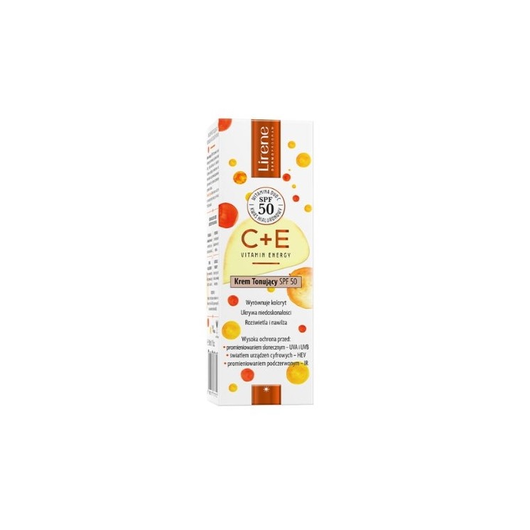 Lirene C+E Vitamin Energy Toning Cream mit SPF50 Schutz 30 ml