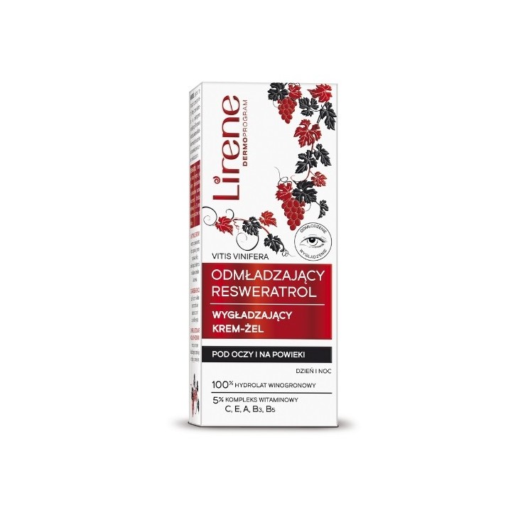 Lirene Gladmakende en verhelderende oogcrème-gel Resveratrol 20 ml