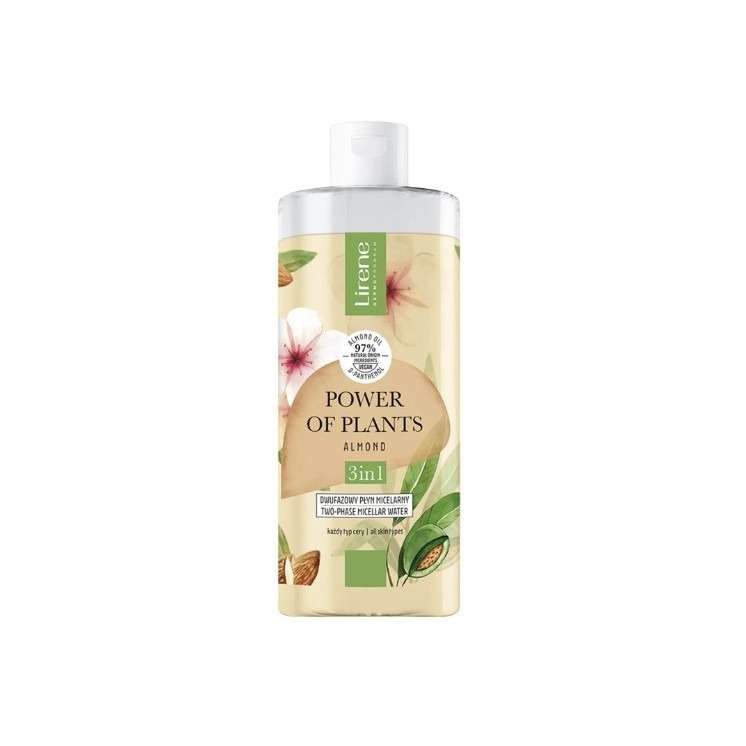Lirene Power of Plants Almond Двофазний міцелярний флюїд 400 мл