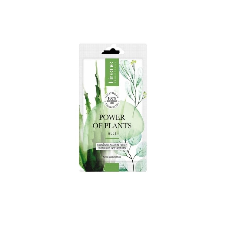 Lirene Power Of Plants feuchtigkeitsspendende Gesichtsmaske Aloe 17 g